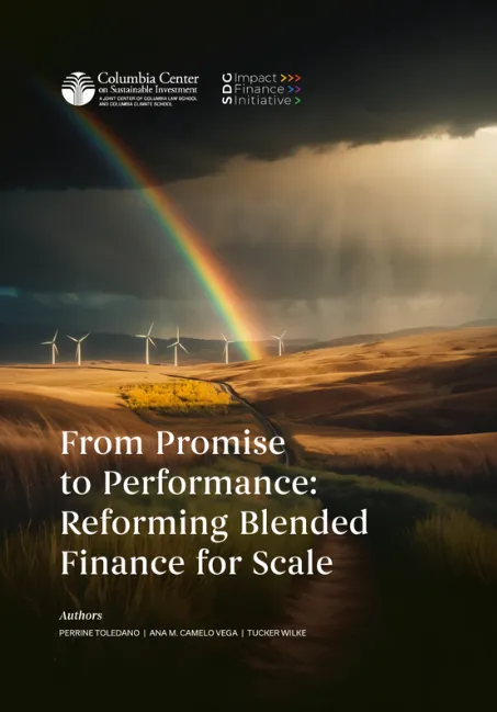Cover Page for 'From Promise to Performance: Reforming Blended Finance for Scale'