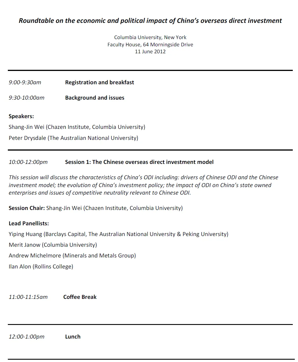 agenda