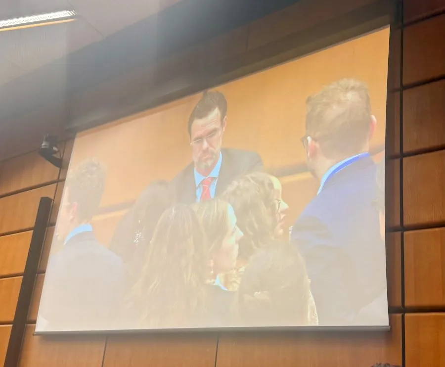 meeting attendees on monitor image